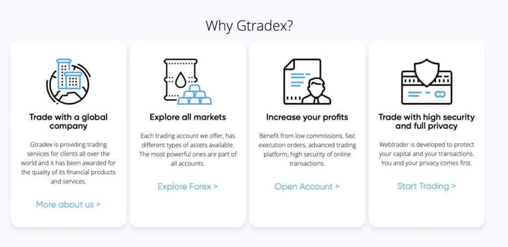 Gtradex features